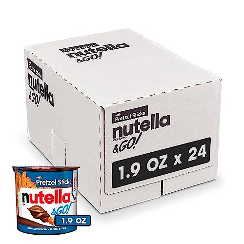 Nutella & GO! Bulk 24 Pack, Hazelnut and Cocoa Spread with Pretzel Sticks, Stocking Stuffers, Snack Cups, 1.9 oz Each​ - Image 1