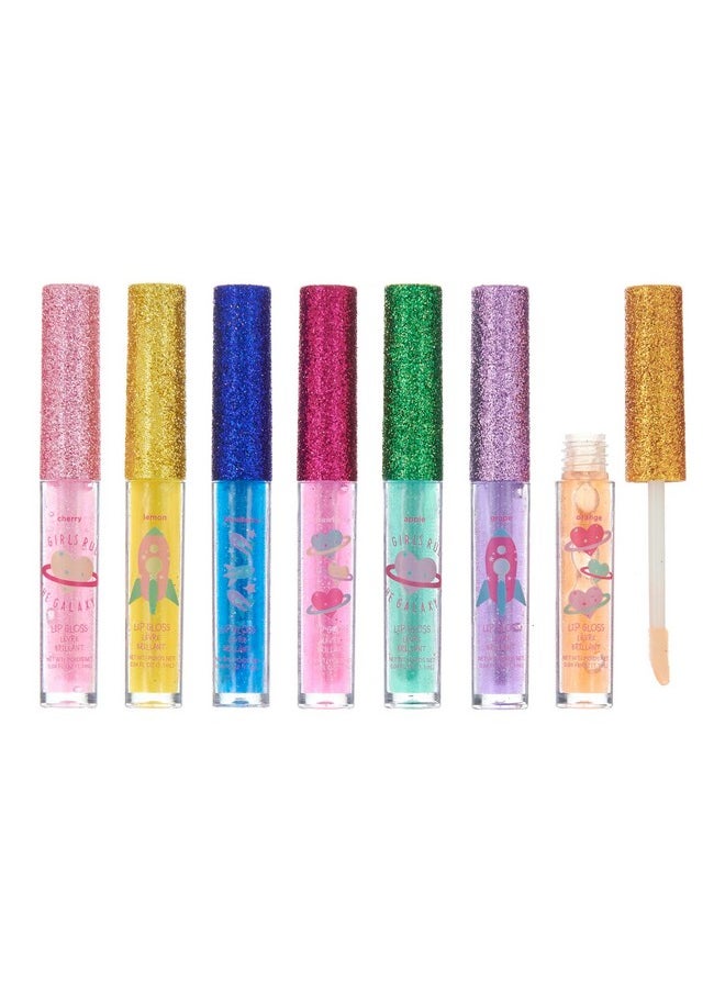 Expressions 7Pc Girls Rule The Galaxy Lip Gloss Collection For Girls Teens & Women, Flavored Lip Gloss Glitter Lip Kit Party Favors  - Image 1
