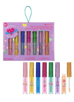 Expressions 7Pc Girls Rule The Galaxy Lip Gloss Collection For Girls Teens & Women, Flavored Lip Gloss Glitter Lip Kit Party Favors  - Image 3
