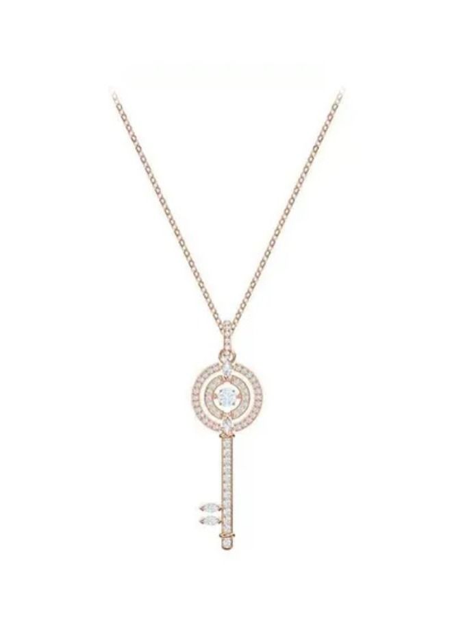 Chomel Sparkling Dance Key Design Pendant Necklace