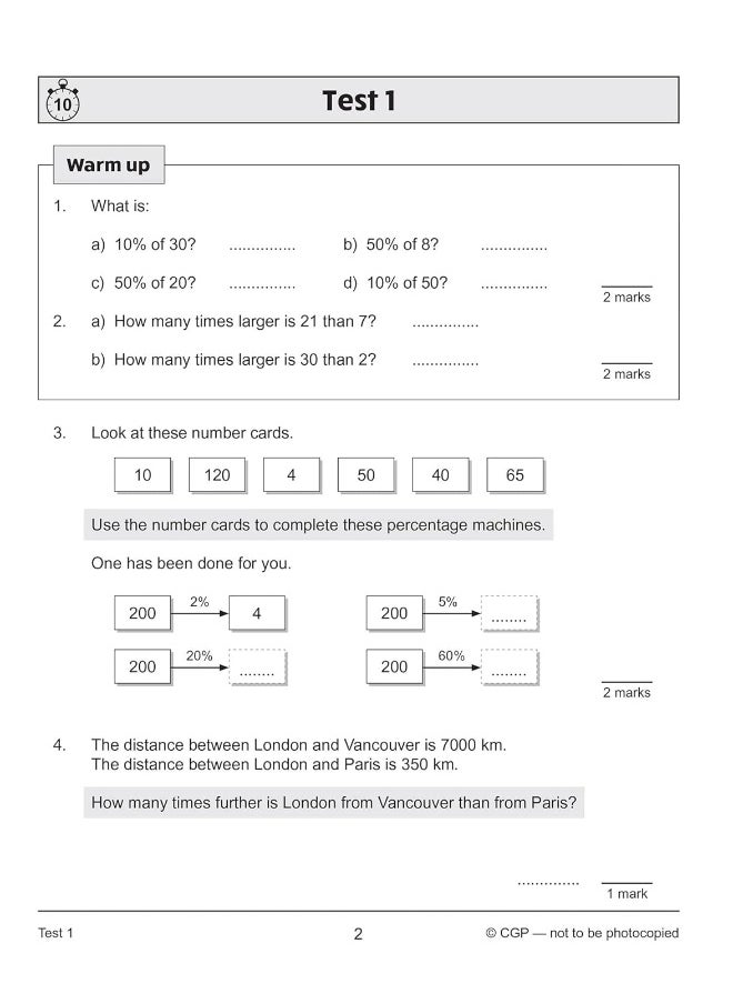 null - KS2 Maths SAT Buster 10-Minute Tests - Ratio & Proportion (for the 2022 tests) - Image 1