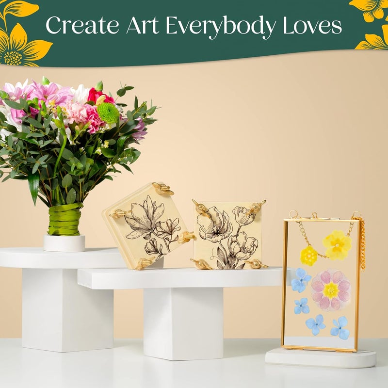 Berstuk Miniature Flower Press Kit for Adults - The Tiny Flower Preservation Kit Includes Two 3" x 3" Presses - Ideal Gift for Arts and Crafts Lovers - Image 4