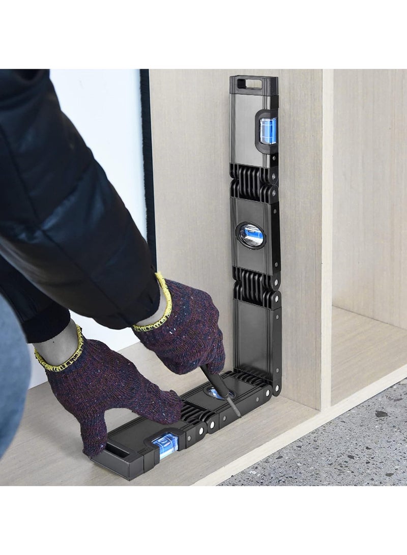 AROAQ 28 Inch Multi-Function Foldable Level,Magnetic Level tool, Measuring Tool with 4 Easy to Read Level Bubbles,Precise Leveling Tool for Carpenters,Woodworkers,Homes - Image 3