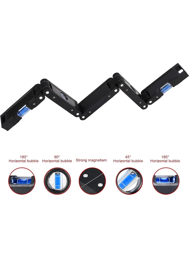 AROAQ 28 Inch Multi-Function Foldable Level,Magnetic Level tool, Measuring Tool with 4 Easy to Read Level Bubbles,Precise Leveling Tool for Carpenters,Woodworkers,Homes - Image 5