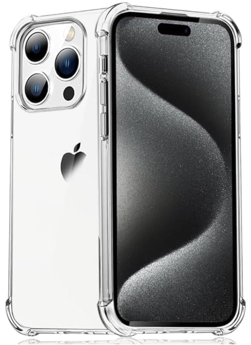 Raxoom iPhone 16 Pro Max Clear Back Air Cushion Case â€“ Soft Silicone Shockproof Protective Bumper Shell - Image 1