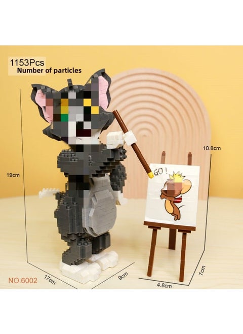 Mini Particle Building Blocks Toy Diy Assembly 2814-2830 Painting Rack Row Drop Shipping-Color:Shankara-tang Mu Painted By 6002
