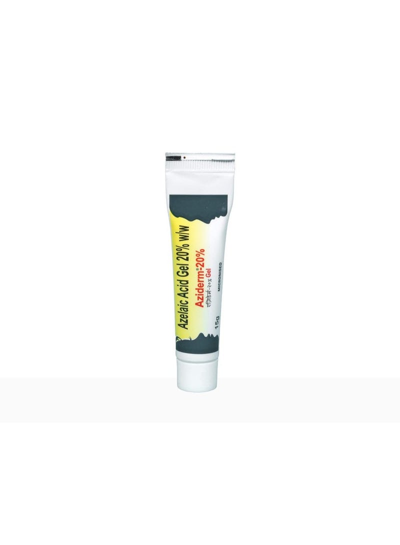 Aziderm 20% Gel with Azelaic Acid 20% w/w for Acne & Blemish Care, Improves Skin Texture, 15 g (Pack of 2) - Image 2