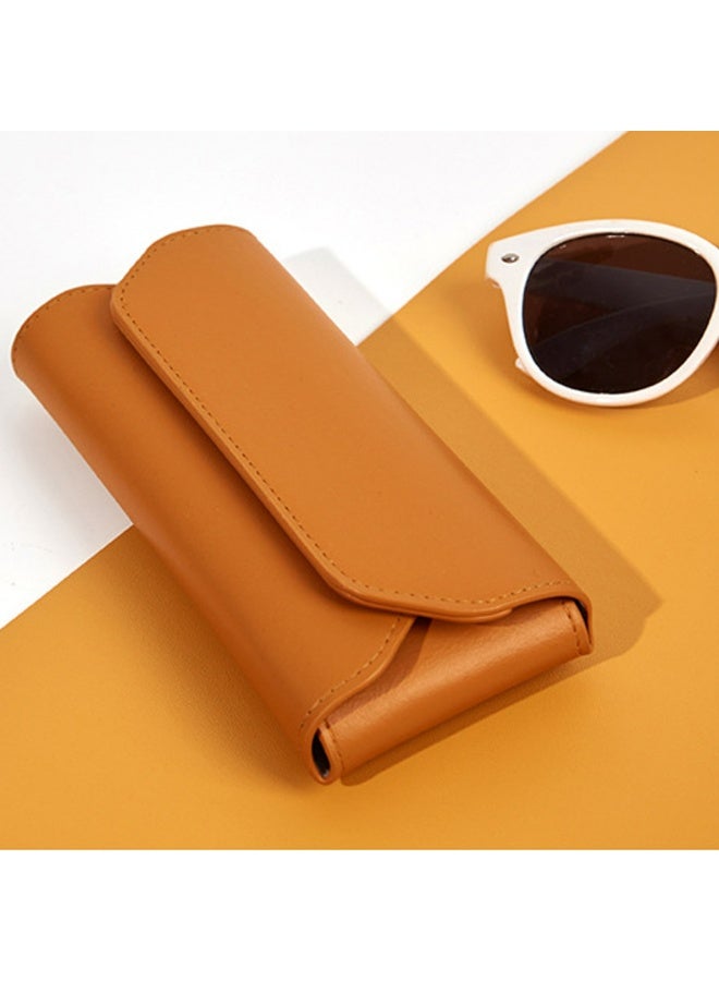 صندوق حماية نظارات كلاسيكي بلون صلب ومقاوم للضغط والتآكل، حقيبة تخزين نظارات محمولة ومقاومة للماء من مادة البولي يوريثان - Image 3