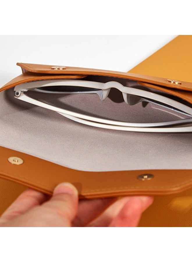 صندوق حماية نظارات كلاسيكي بلون صلب ومقاوم للضغط والتآكل، حقيبة تخزين نظارات محمولة ومقاومة للماء من مادة البولي يوريثان - Image 2