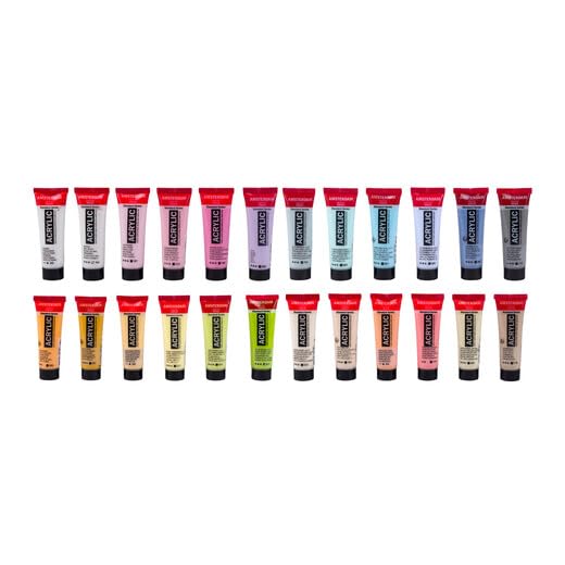 Amsterdam Standard Series Acrylic Paints Set of 24 Pastel Colors 20 ml Tubes - Image 3