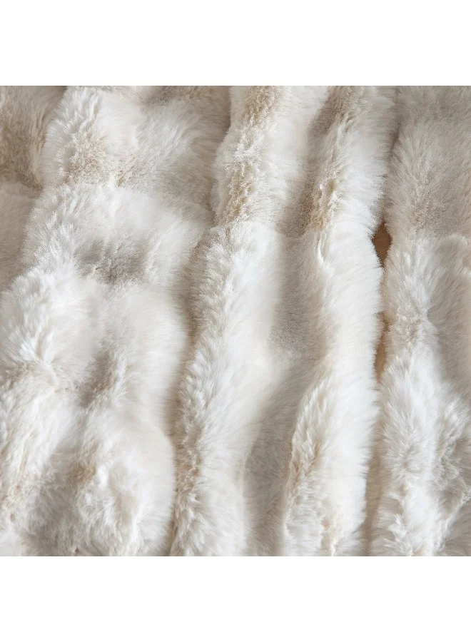 Home Box Ness 2-Sided Brushed Bubble Faux Fur Throw 130 x 170 cm