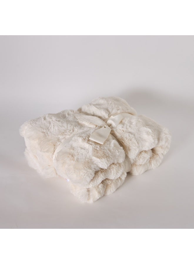 Home Box Ness 2-Sided Brushed Bubble Faux Fur Throw 130 x 170 cm - Image 3