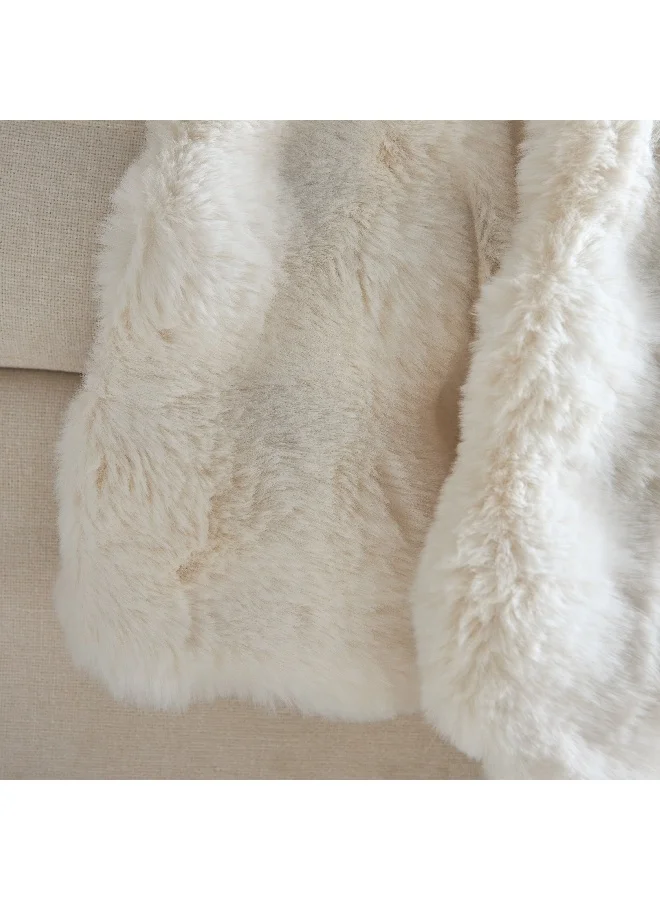 Home Box Ness 2-Sided Brushed Bubble Faux Fur Throw 130 x 170 cm