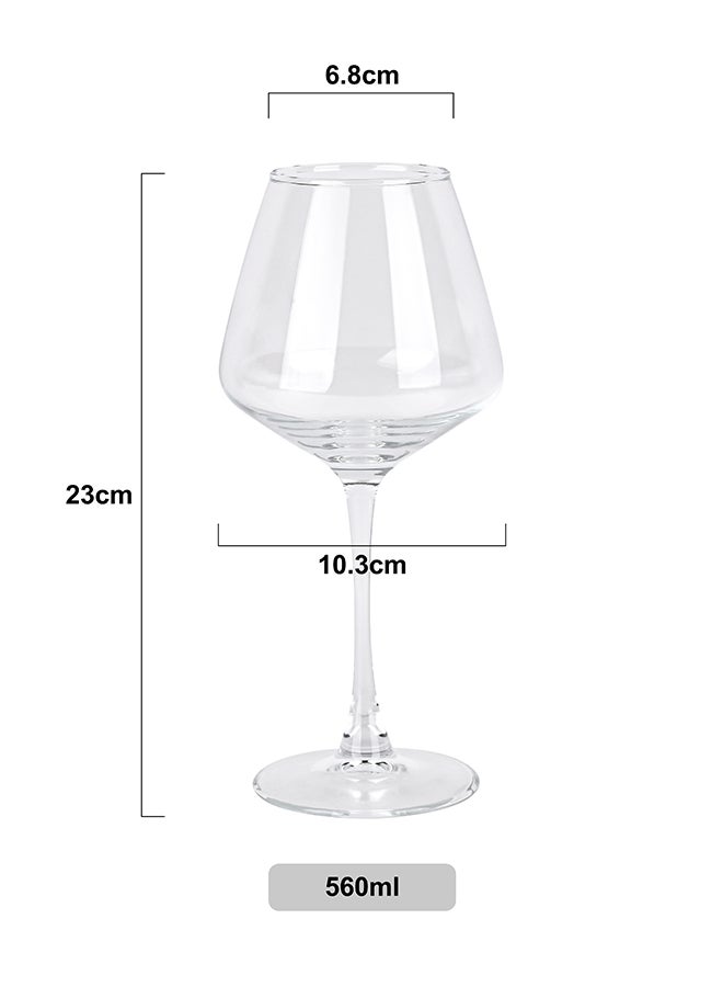 Ollieroo Wine Glasses Set of 6,560ml Wine Glass with Stem, Perfect for Home, Restaurant, Dishwasher Safe, Lead-free, Clear, Durable Glassware - Image 4