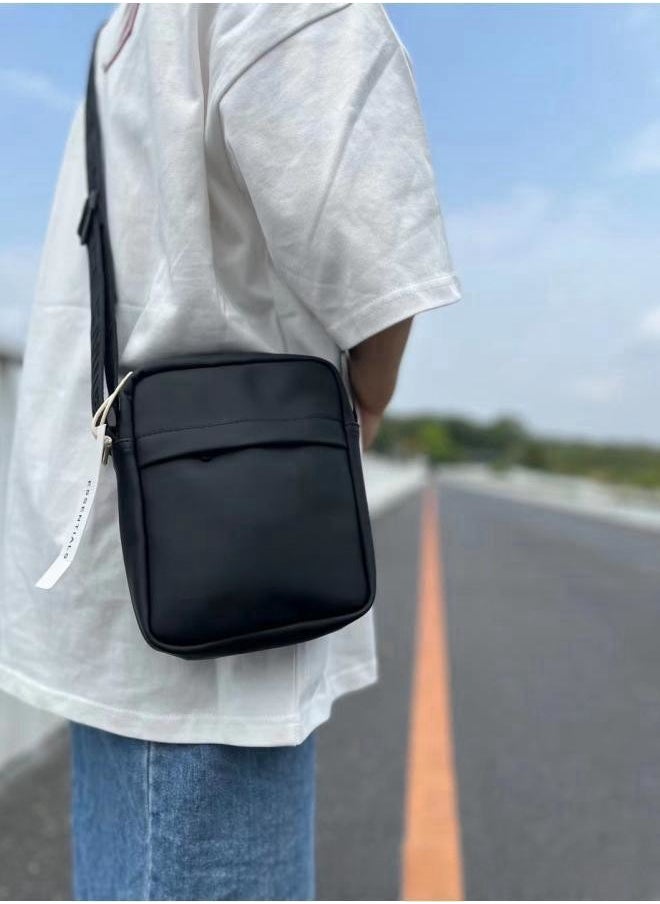 WAOKN Men's Fashionable Lightweight Shoulder Bag, Casual Commuting Crossbody Bag Messenger Bag for Office Workers, PU Leather Sling Bag Carrying Bag  - Image 2