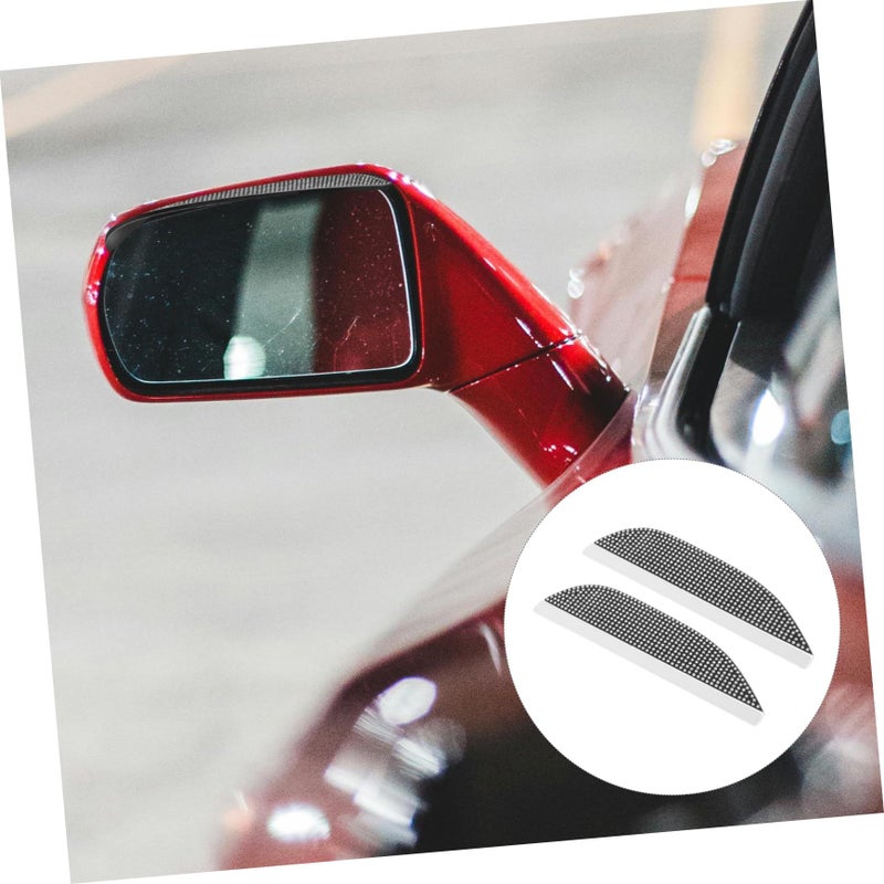 White Diamond Car Rearview Mirror Rain Guards Side View Mirror Eyebrow Visors Easy Install Multi Color - Image 5