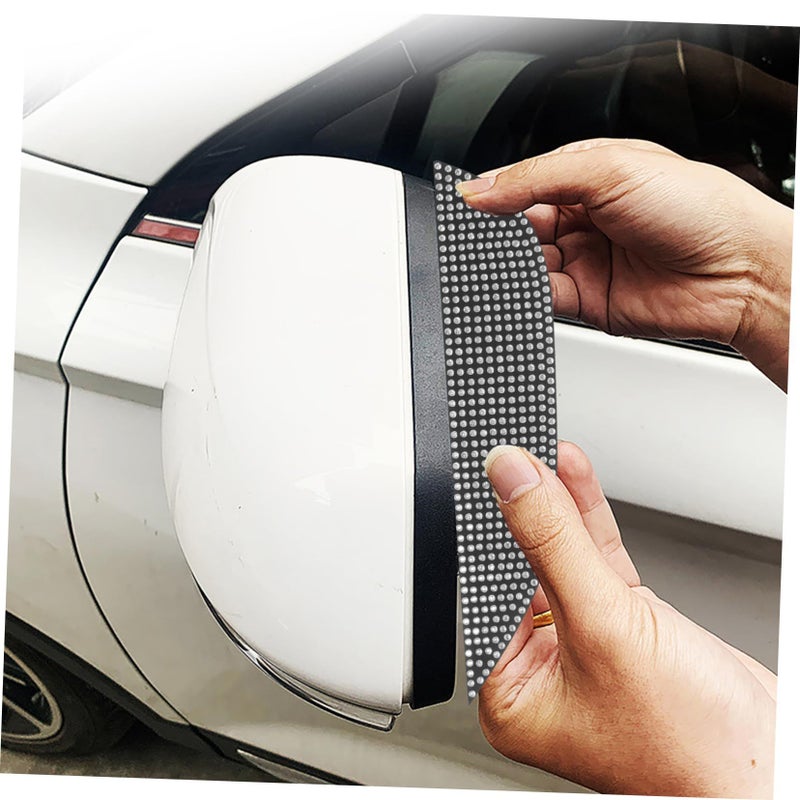 White Diamond Car Rearview Mirror Rain Guards Side View Mirror Eyebrow Visors Easy Install Multi Color - Image 4