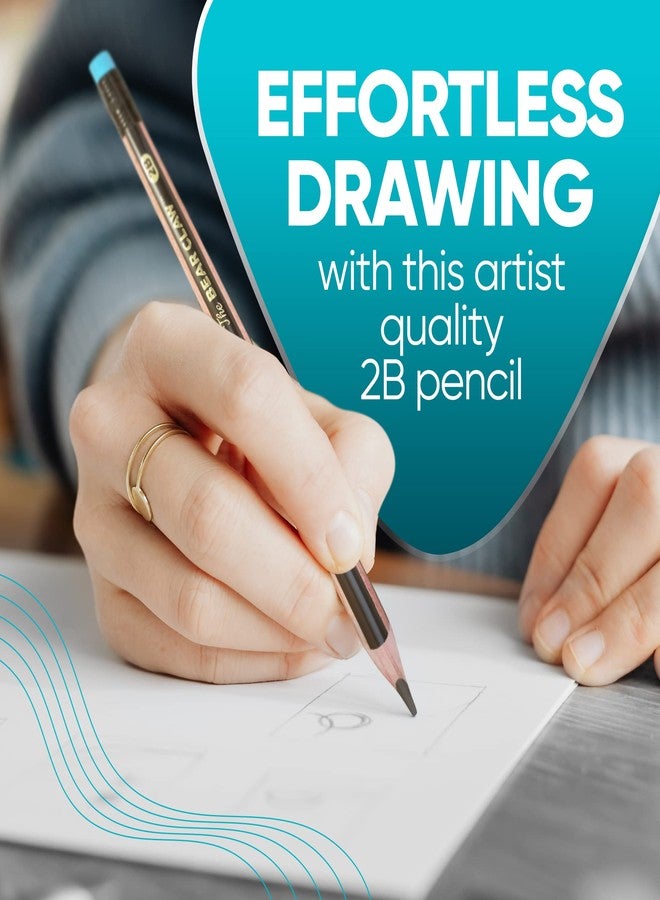 KOALA TOOLS | Bear Claw Pencils 1-Pack (6 Pencils) - Fat, Thick, Strong, Triangular Grip, Graphite, 2B Lead with Eraser - Suitable for Kids, Art, Drawing, Drafting, Sketching & Shading - Image 3