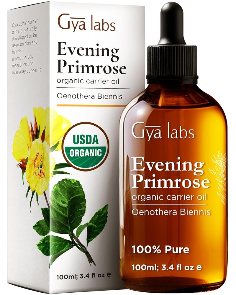 Gya Labs Evening Primrose Oil  34 Fl Oz  Provides Deep Hydration for Skin  Evening Primrose Oil for Women Enhances Scalp Health for Thicker Hair  100 Authentic and Easy Absorption - Image 1