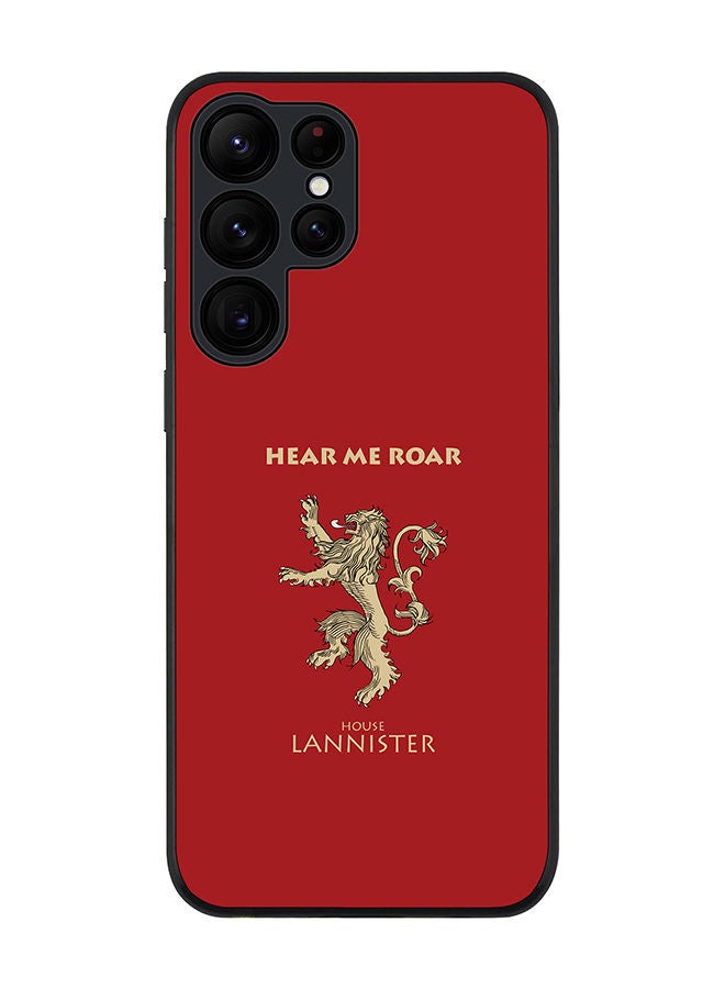 Stylizedd Rugged Black edge case for Samsung Galaxy S22 Ultra 5G Slim fit Soft Case Flexible Rubber Edges Anti Drop TPU Gel Thin Cover - GOT House Lannister - Image 1