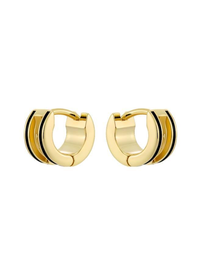 Ted Baker ROLO: Classic Colour Enamel Roll Huggie Earrings - Image 3