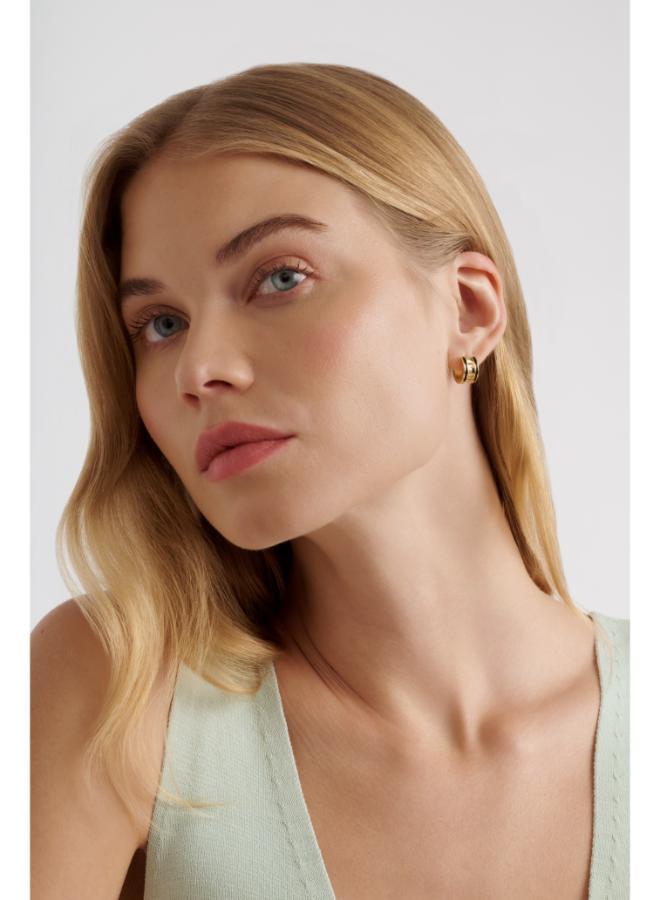 Ted Baker ROLO: Classic Colour Enamel Roll Huggie Earrings - Image 4