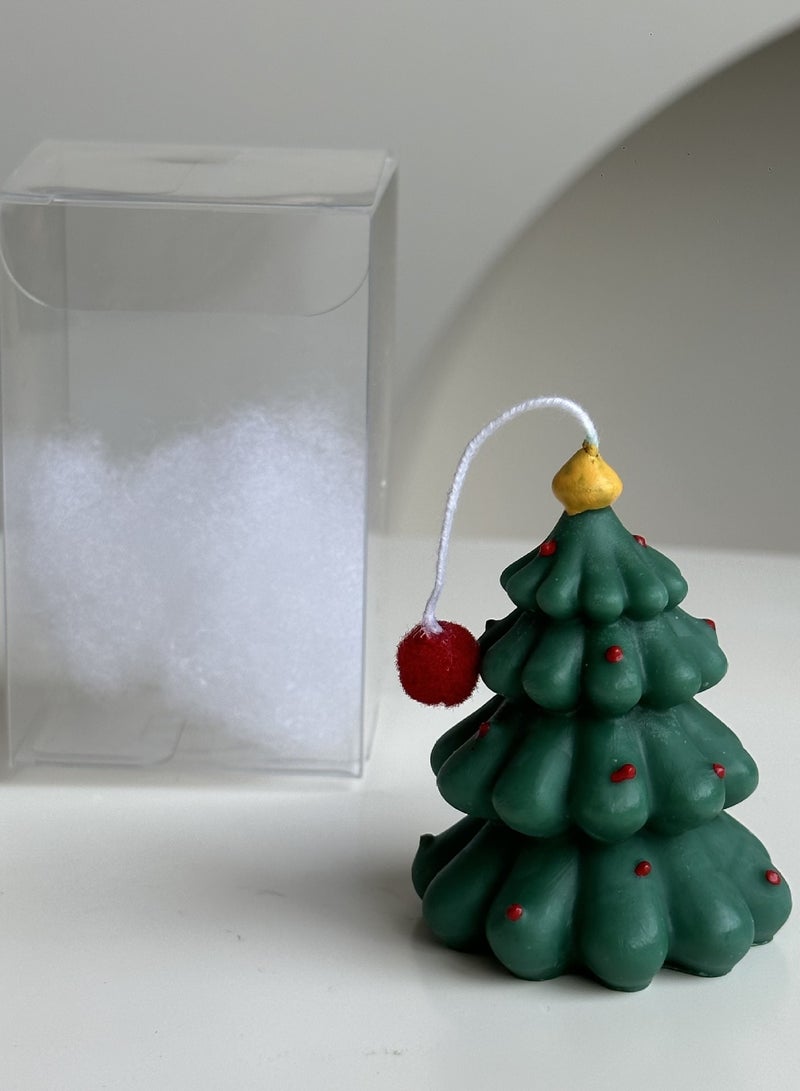 NS Christmas Candles Mini Hand drawn Christmas Tree Candles Bear Candles Christmas Companions Christmas Small Gifts(2-Pack)  - Image 1
