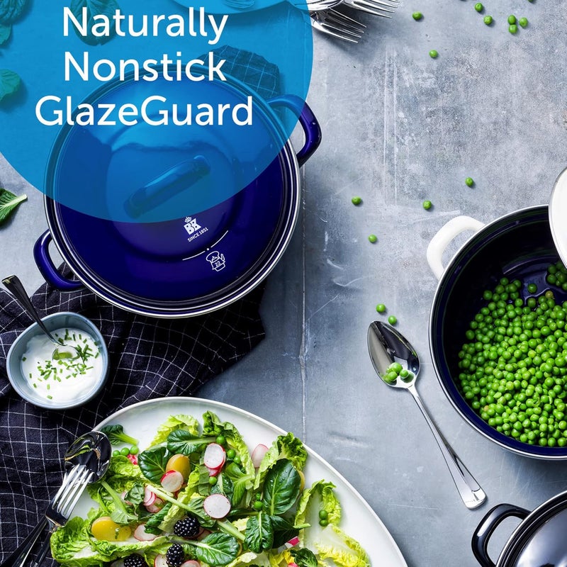 BK Indigo 22cm/3.3 Litre Round Casserole, Cream - Image 3