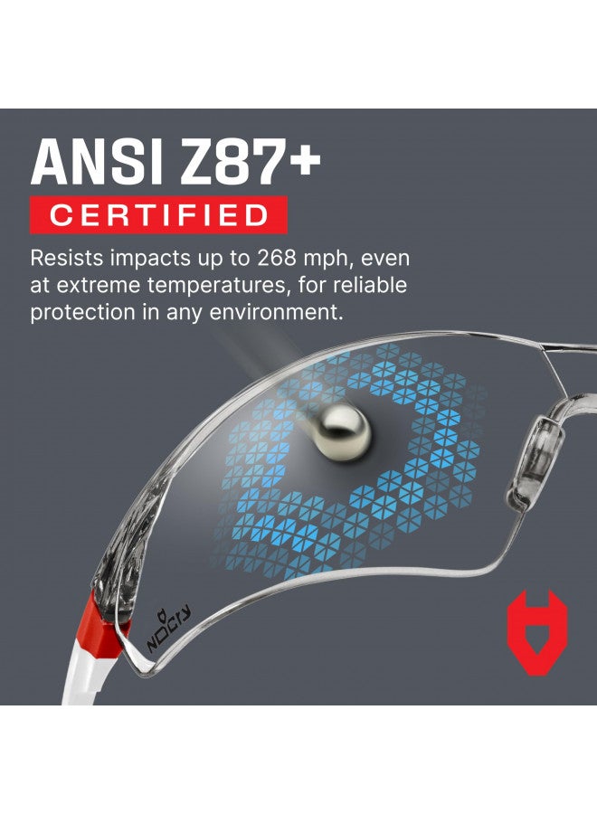 NoCry Clear Safety Glasses for Men and Women; Lightweight Work Glasses with Adjustable Frames and No-Slip Grips; Scratch Resistant Anti Fog Safety Glasses with Superior UV Protection, ANSI Z87.1 Rated - Image 2