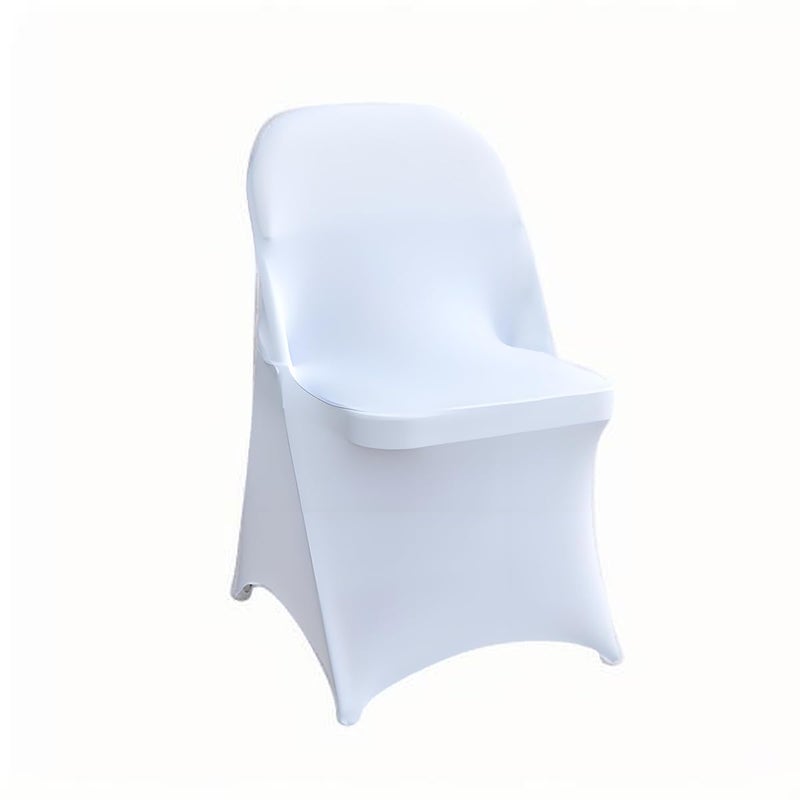 Wexninaz 30 Pcs White Folding Chair Cover Washable Removable Universal Fitted Chair Cover Protector for Wedding,Party, Banquet, Holidays, Celebration, Decoration Chair Covers - Image 1