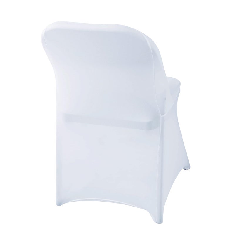 Wexninaz 30 Pcs White Folding Chair Cover Washable Removable Universal Fitted Chair Cover Protector for Wedding,Party, Banquet, Holidays, Celebration, Decoration Chair Covers - Image 2