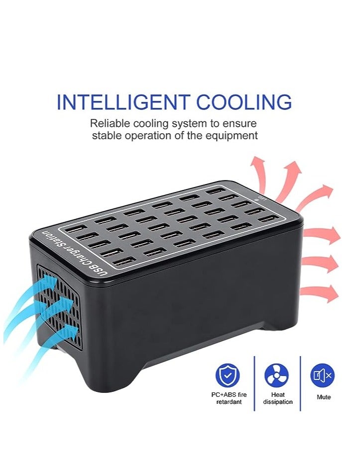 general USB Charger 30 Ports HUB 150W Universal Wall Desktop Fast Charging Station Dock for Mobile Phone Power Adapter - Image 2