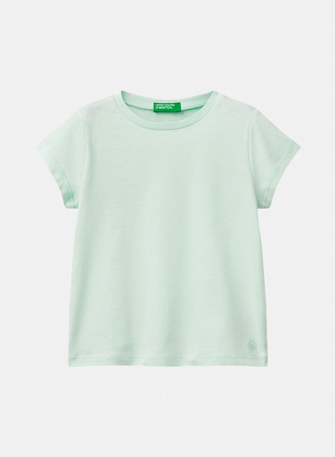 بينيتون تي شيرت بأكمام قصيرة للبنات - Image 1