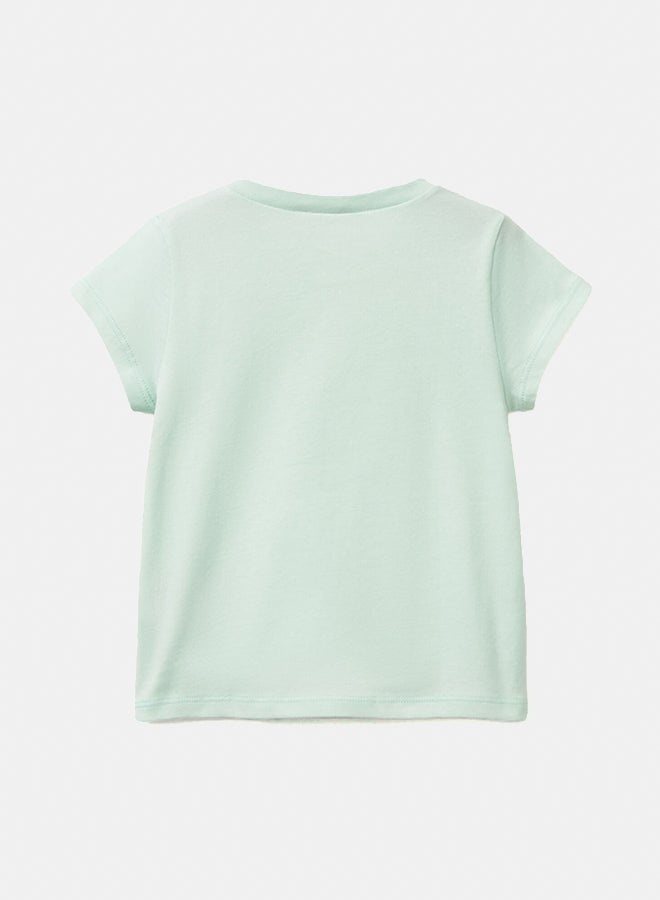 بينيتون تي شيرت بأكمام قصيرة للبنات - Image 2