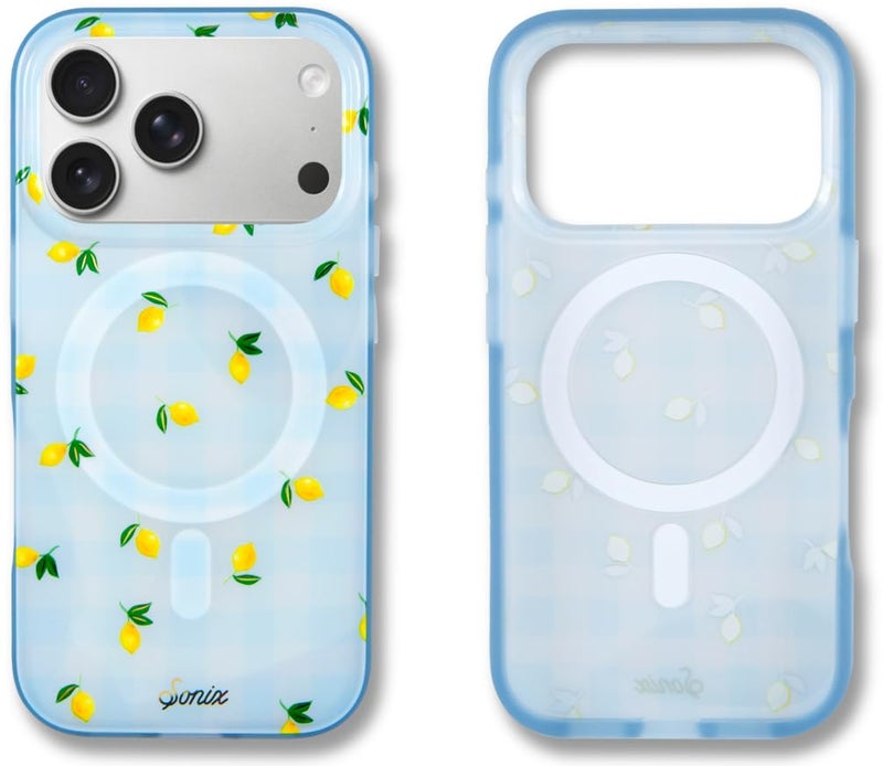 Sonix Case for iPhone 17 Pro | Compatible with MagSafe | 10ft Drop Tested | Lemon Gingham - Image 1