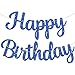 BEISHIDA Blue Happy Birthday Banner NO DIY10FeetPreStrungGlitter Happy Birthday Sign Happy Birthday GarlandHappy Birthday BackdropHappy Birthday Decorations for Women - Image 2