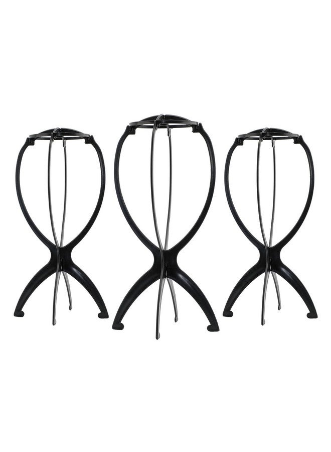 DANSEE Short Wig Stand 3 Pack Wig Holder for Multiple Wigs 14.2 Inches Hat Stand Display - Image 1