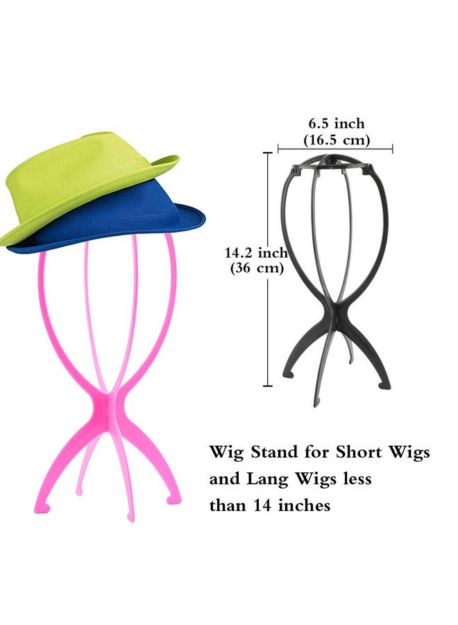 DANSEE Short Wig Stand 3 Pack Wig Holder for Multiple Wigs 14.2 Inches Hat Stand Display - Image 4