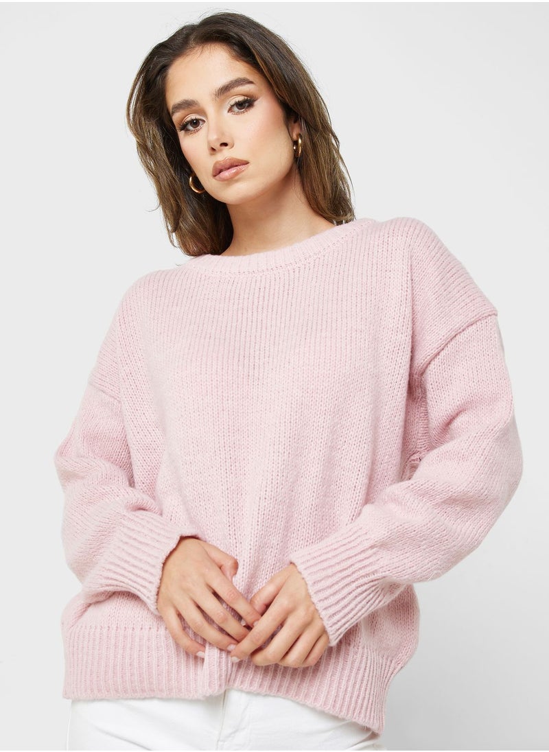 ELLA - Tie Detail Sweater With Hoodie - Image 1