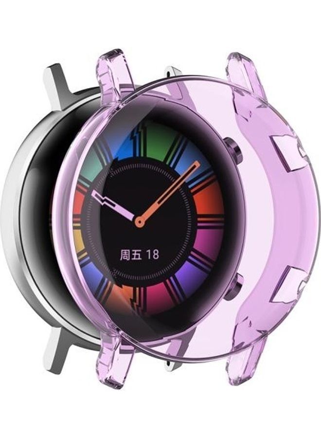 NIBEMINENT Full Coverage Protective Case With Screen For Huawei Watch GT2 42mm Transparent Purple  - Image 1