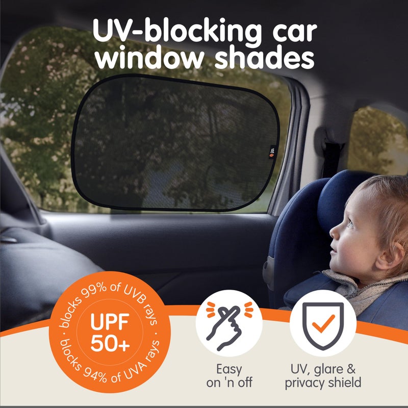 Onco Baby Car Mirror & Car Window Shades Bundle (18.9â€³ Ã— 12â€³) - UPF 50+ Window Shade, 100% Shatter-Proof Car Mirror for Baby, Universal Shades & Mirror - Image 5