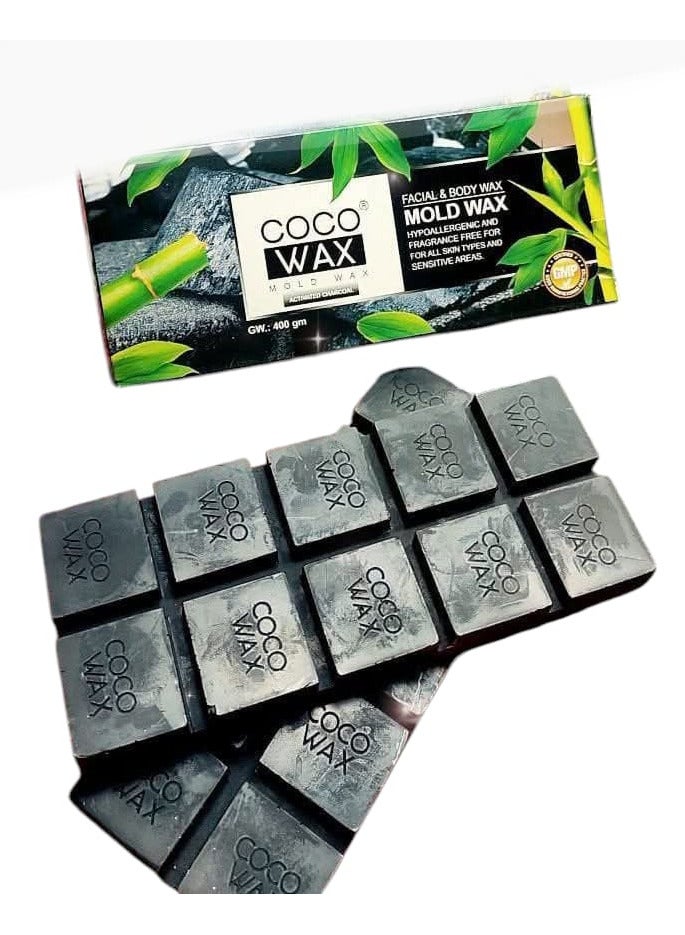 Coco Coco Wax Cubes Body Hair Removal Wax with Charcoal and Aloe Vera 