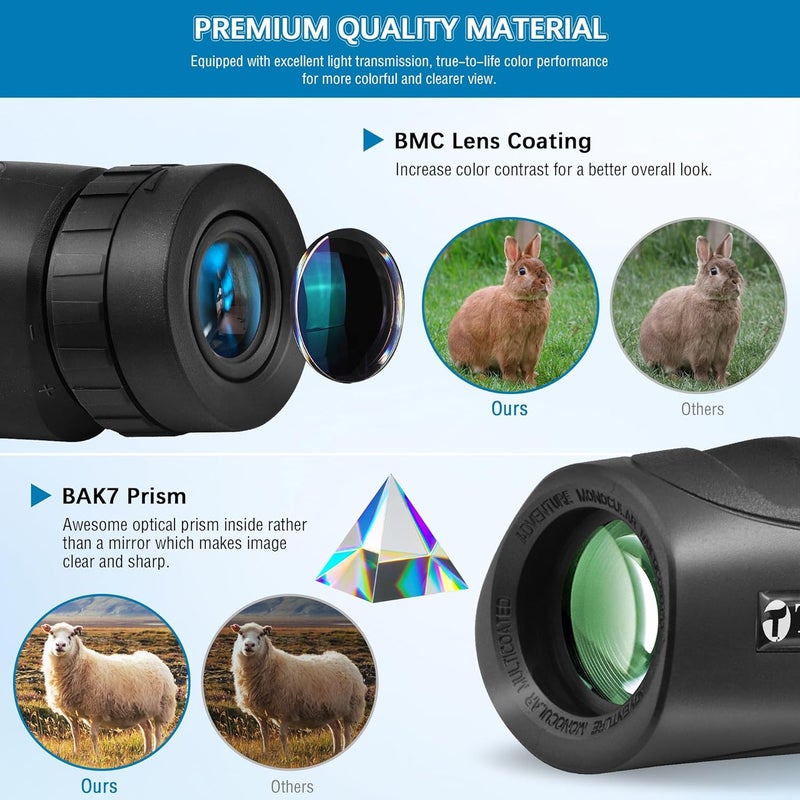 Tydeux Astromania 10x25 Waterproof Compact Monocular for Adults and Kids, Bird Watching, Theater and Concerts, Hunting and Sport Games - Image 4