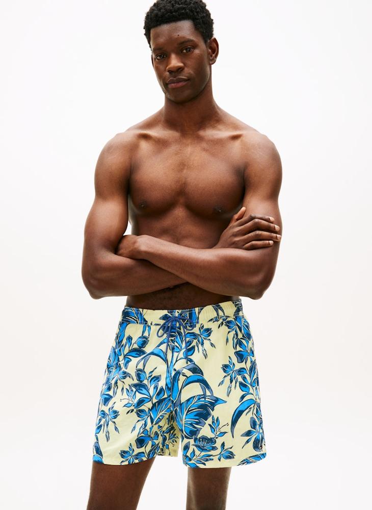TOMMY HILFIGER Print Mid Length Swim Shorts - Image 1