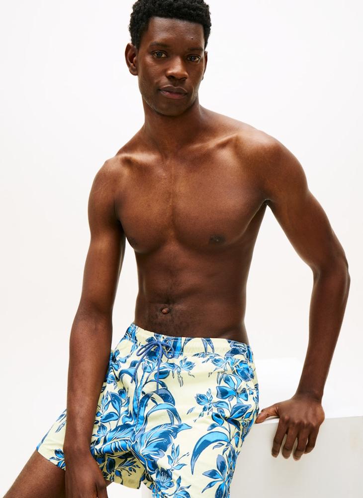 TOMMY HILFIGER Print Mid Length Swim Shorts - Image 3