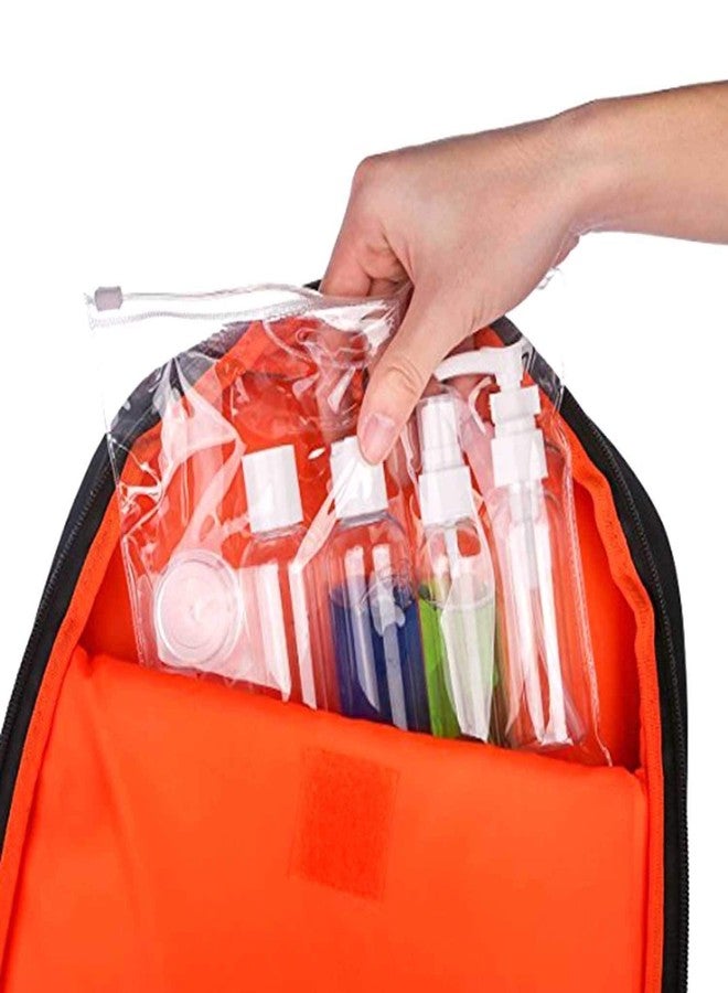 PANTH® Plastic Portable Travel Size Empty Bottles for Makeup Cosmetic Toiletries Liquid Containers with Bag- Set of 8 - Image 2