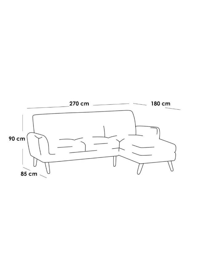 Al Home 4 Seater L-shape Sofa 270×180×85×90 Cm - Green - Image 2