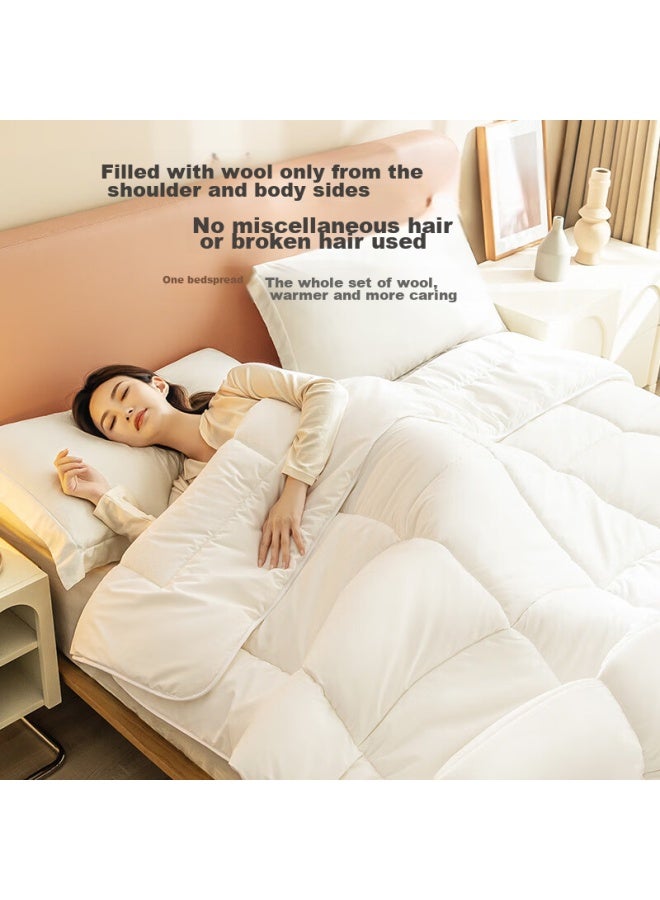 Duosite Australian Wool Comforter, 51% Wool Grade A Spring And Autumn Duvet, 6.0 Jin, 2.2*2.4 - Image 5