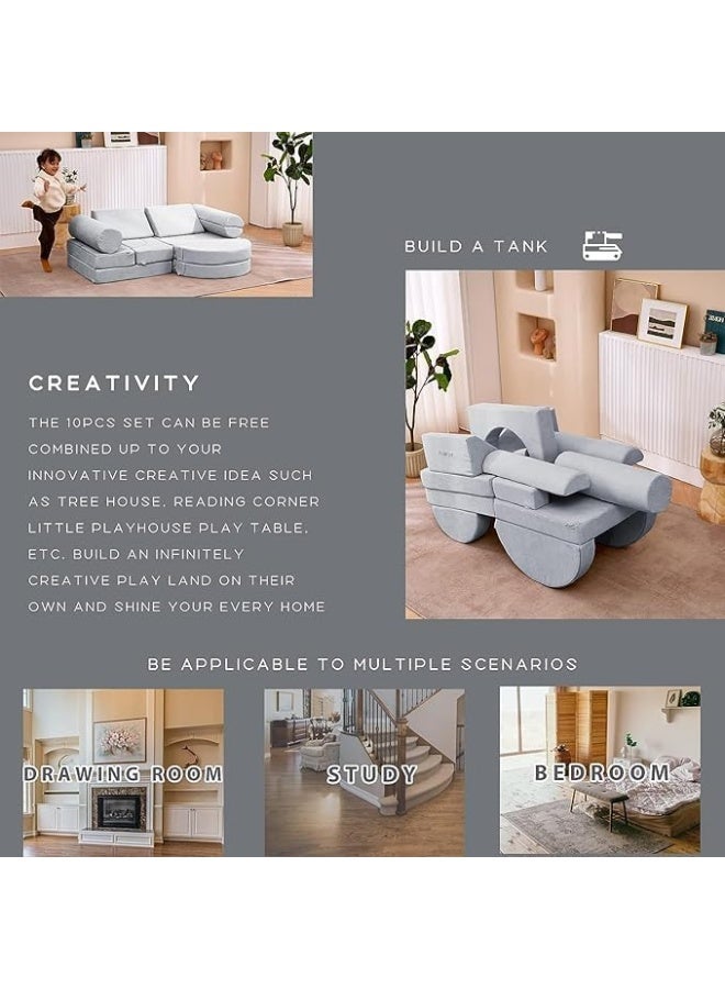 Poppins Home Poppins HOME 14PCS Luxury Kids Couch Playful Comfort for Little Ones and Adults Alike  - Image 4