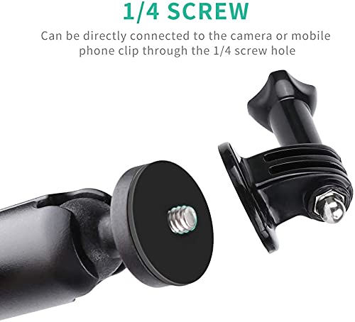 ADOFYS 2022 Version Action Camera Mount (Handlebar only) Aluminium Alloy Universal Mount with Two 360° rotational Angle 1/4 Metal Stand for All Action Cameras - Image 4